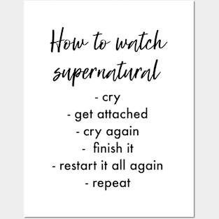 How to watch supernatural Posters and Art